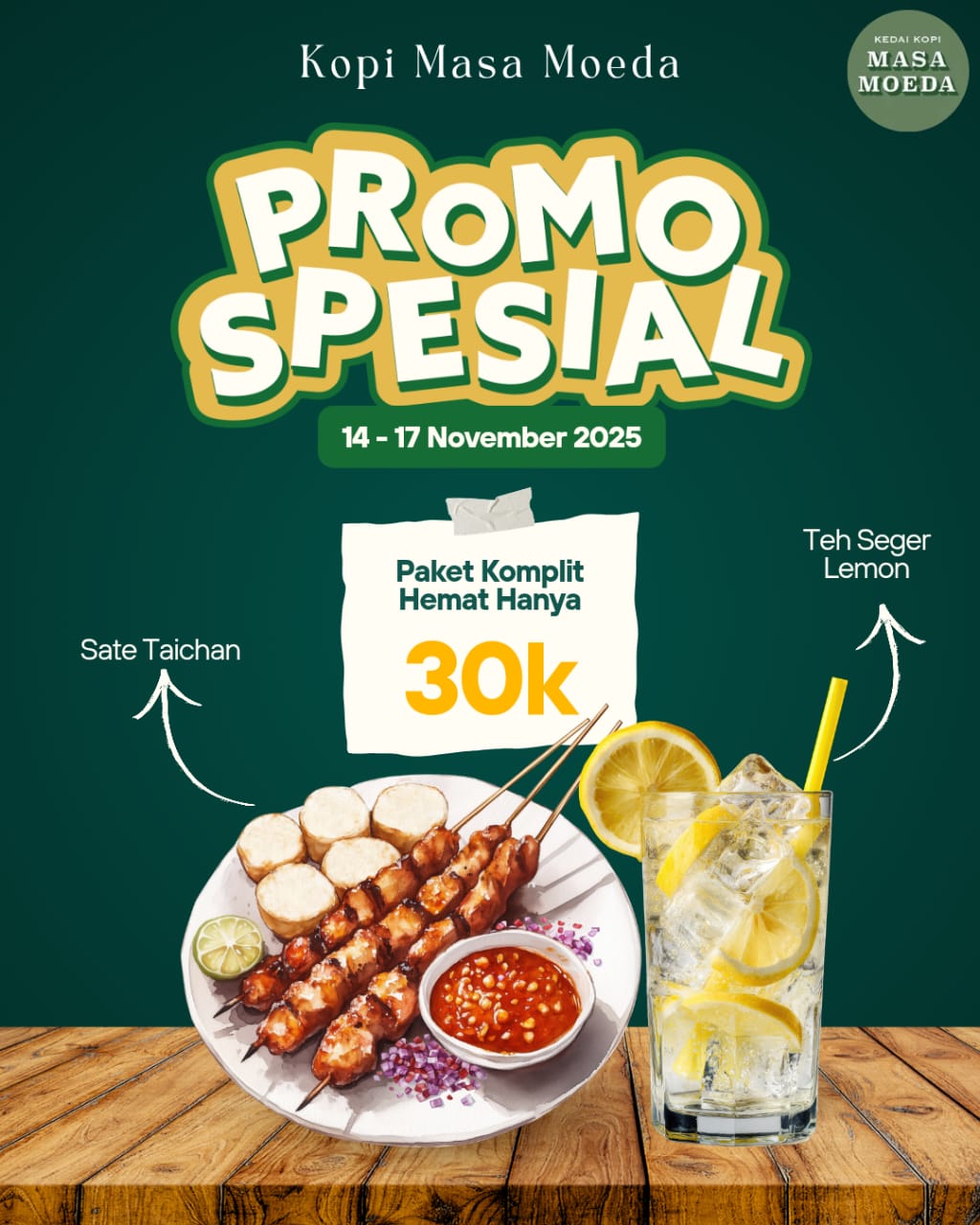 Suasana interior Kedai Kopi Masa Moeda